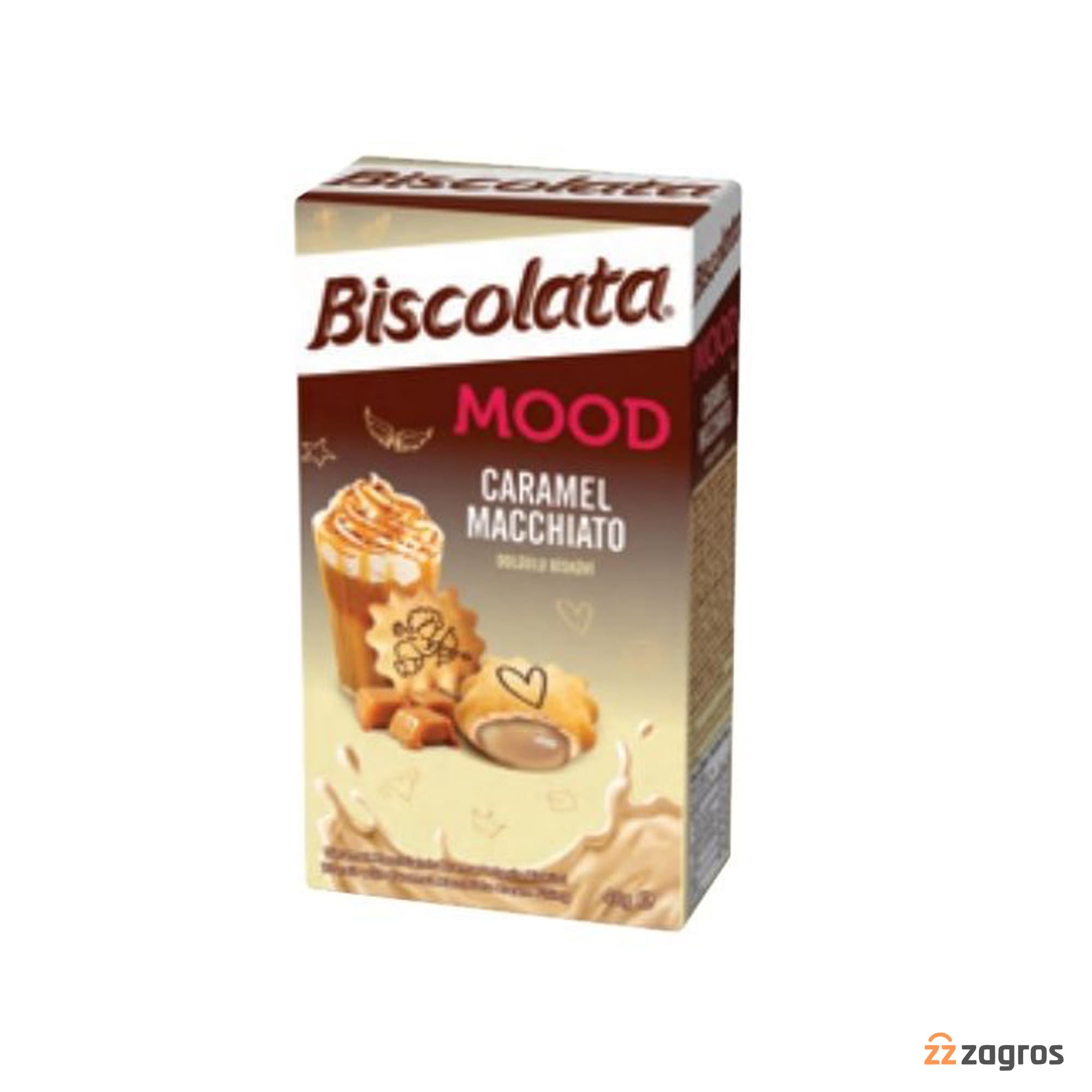 بیسکویت بیسکولاتا Biscolata با مغز کارامل ماکیاتو 40 گرم