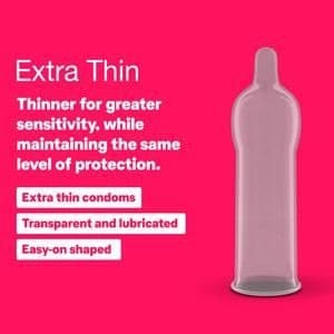 کاندوم نازک دورکس Durex Extra Thin | بسته 10 عددی بسیار نازک با سطح روان برای حس طبیعی و تجربه واقعی — تصویر ۱۱