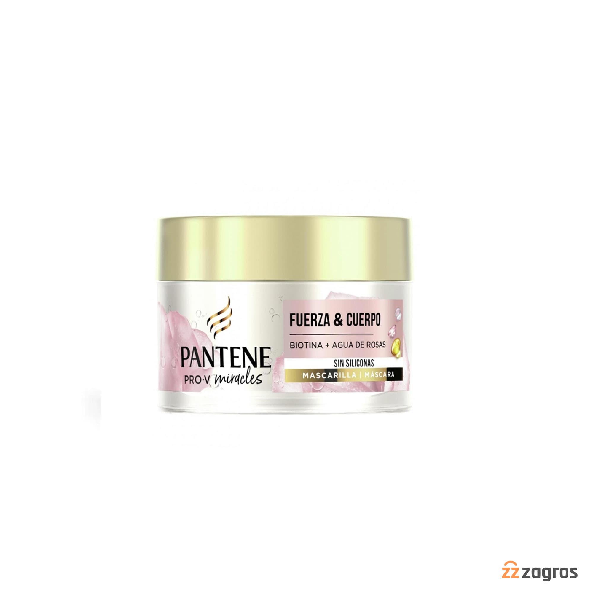 ماسک مو پنتن سری PRO-V مدل Fuerza &amp; Cuerpo حاوی بیوتین و گلاب 160 میل
