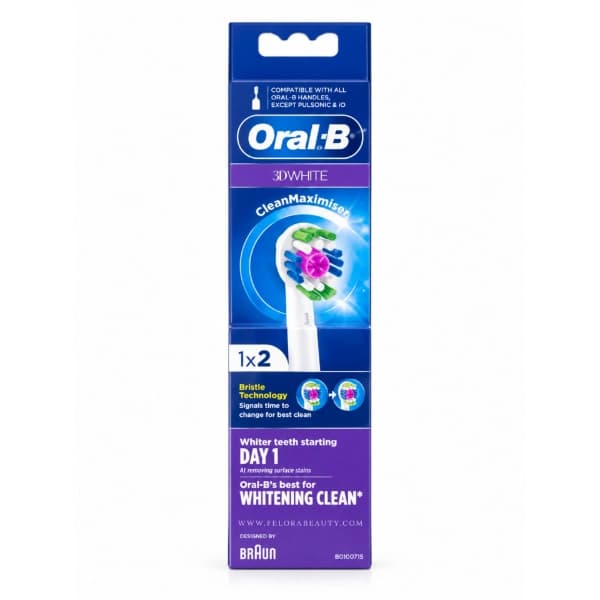 سری یدک مسواک برقی اورال بی Clean Maximiser مدل 3D White بسته 2 عددی — تصویر ۶
