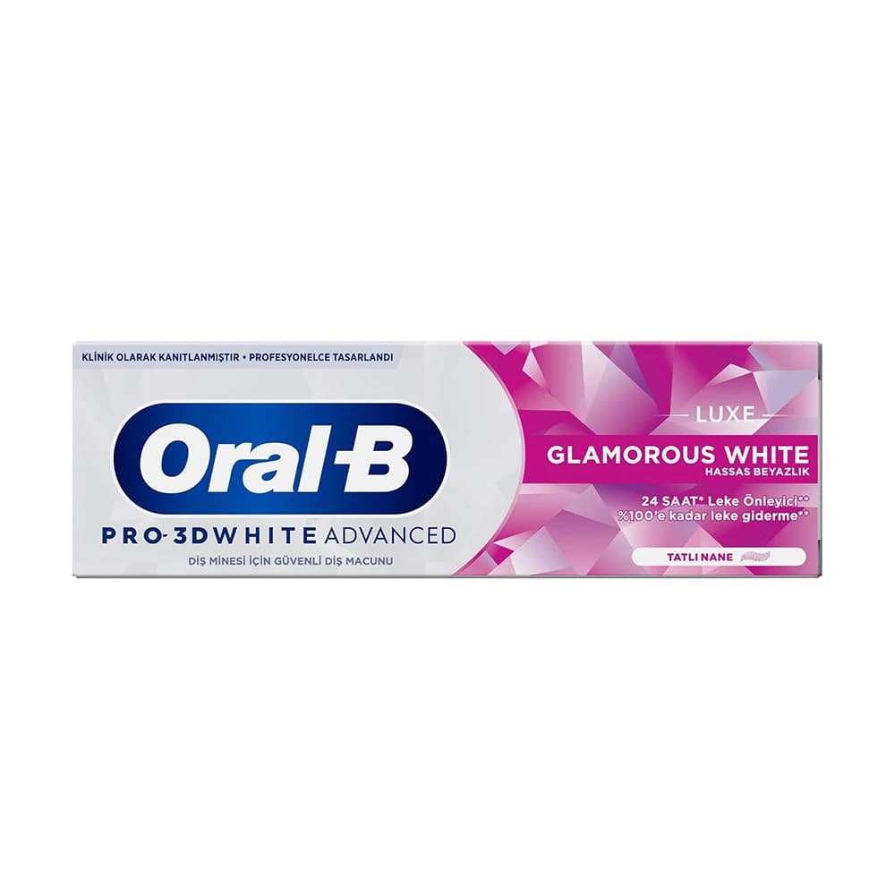خمیر دندان اورال بی مدل Pro 3D White Advanced حجم 75 میل — تصویر ۳