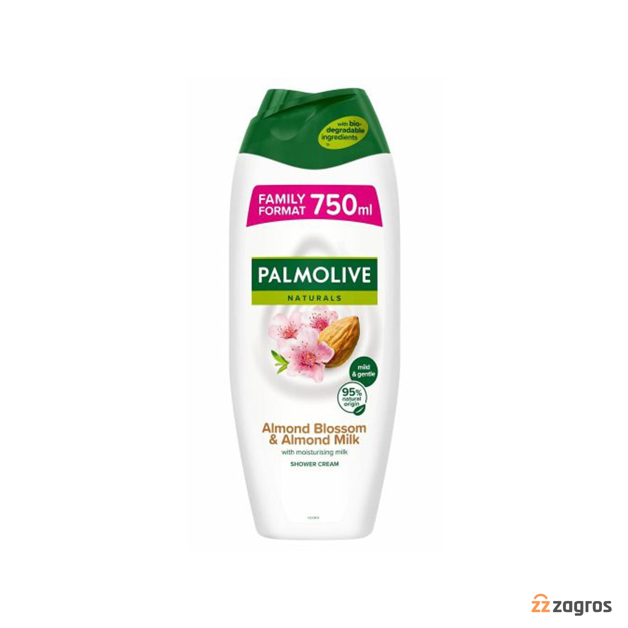 شامپو بدن کرمی پالمولیو حاوی شیر و عصاره شکوفه بادام 750 میل — تصویر ۲