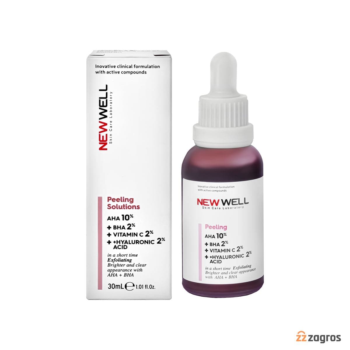 سرم لایه بردار نیوول حاوی 10% AHA و 2% BHA حجم 30 میل