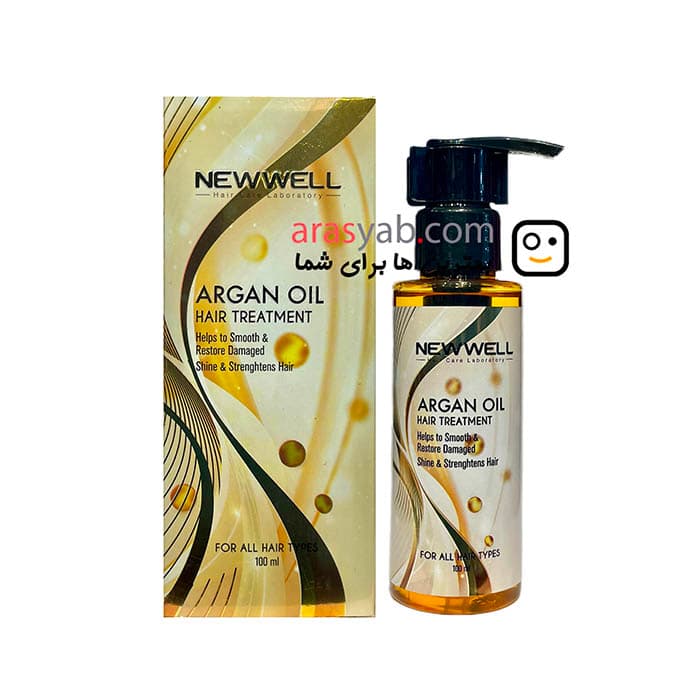روغن آرگان نیوول مدل Hair Treatment مناسب انواع مو 100 میل — تصویر ۳