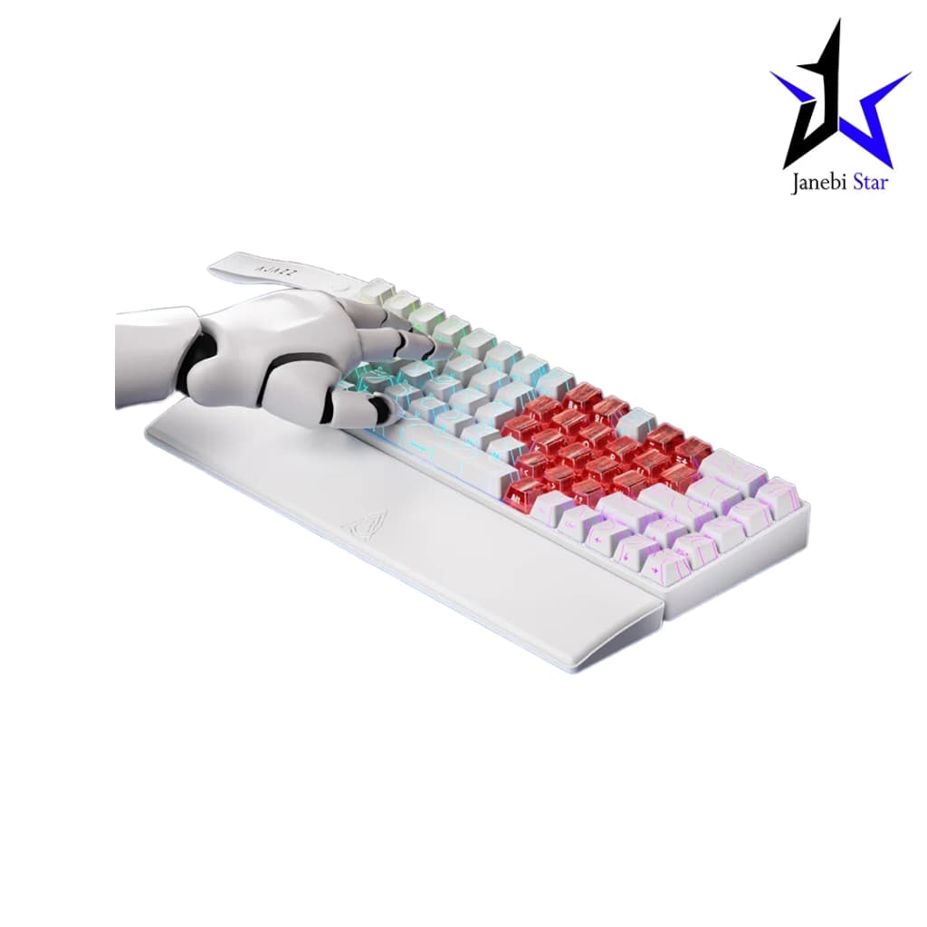 کیبورد AJAZZ AK680 V2 SW Magnetic Original White Transparent + Red RGB Wired — تصویر ۱۲
