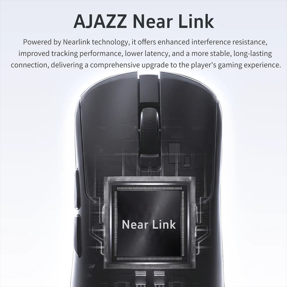 موس AJAZZ AJ200P AI MASTER Tri-Mode Black — تصویر ۷