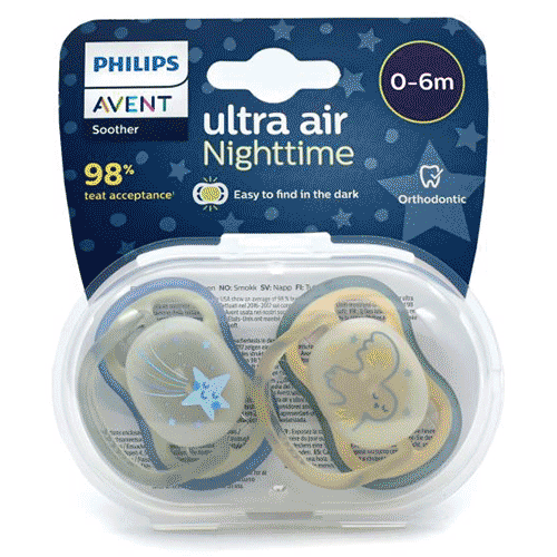 پستانک نوزادی philips avent شب تاب (2رنگ)