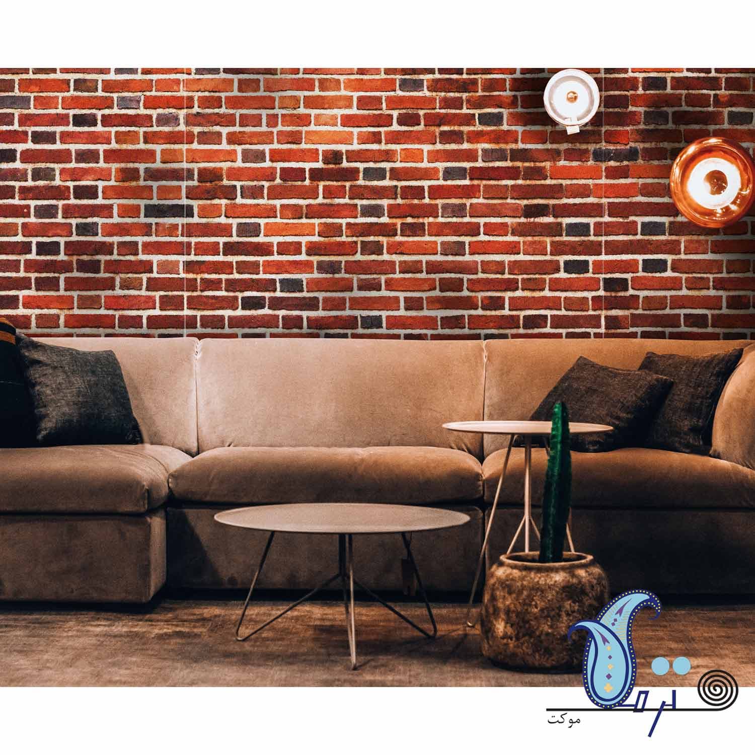 کاغذ دیواری نمدی طرح آجری