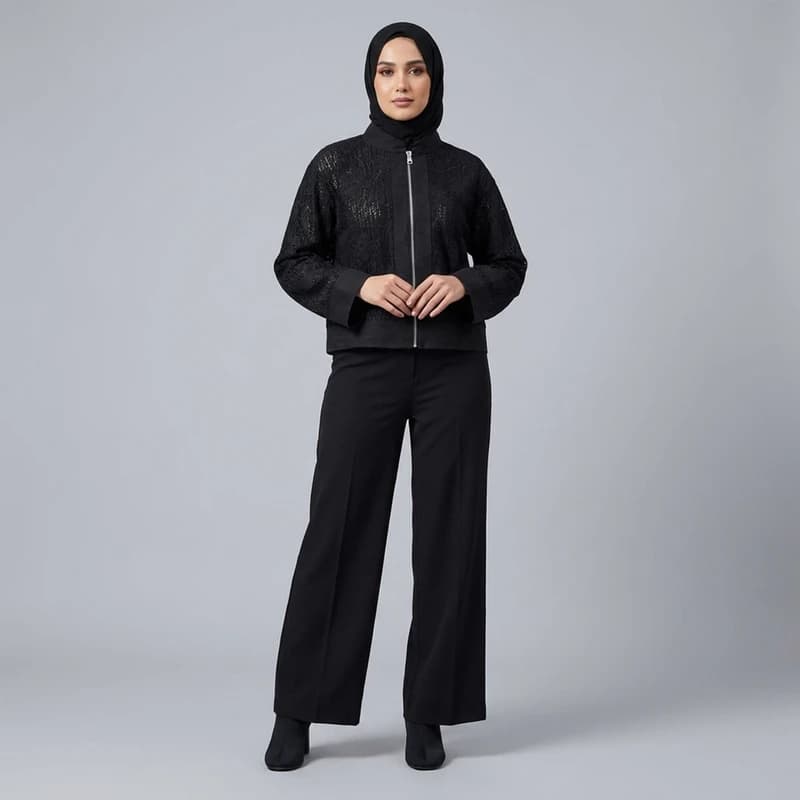 کراپ کت رسمی زنانه مدل Macora کد M5786 — تصویر ۳