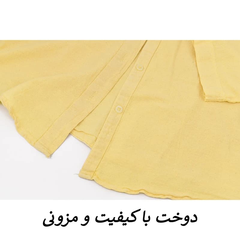 کراپ شومیز آستین سه ربع یقه برگردان زنانه مدل Vesta کد M5828 — تصویر ۹
