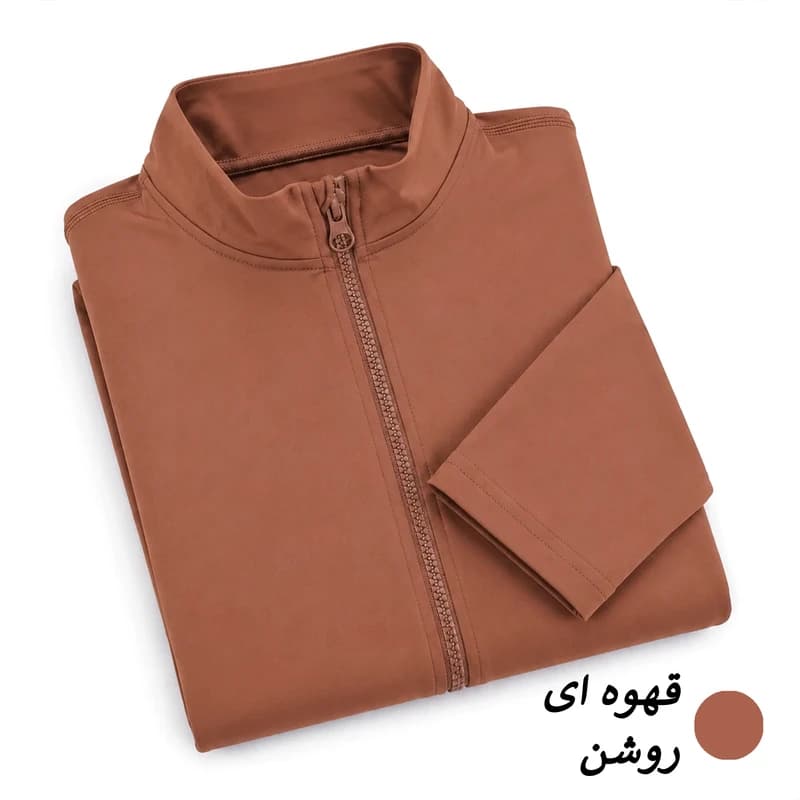 سرهمی ورزشی زیپ دار زنانه پشت کش مدل Aura کد M5771 — تصویر ۹