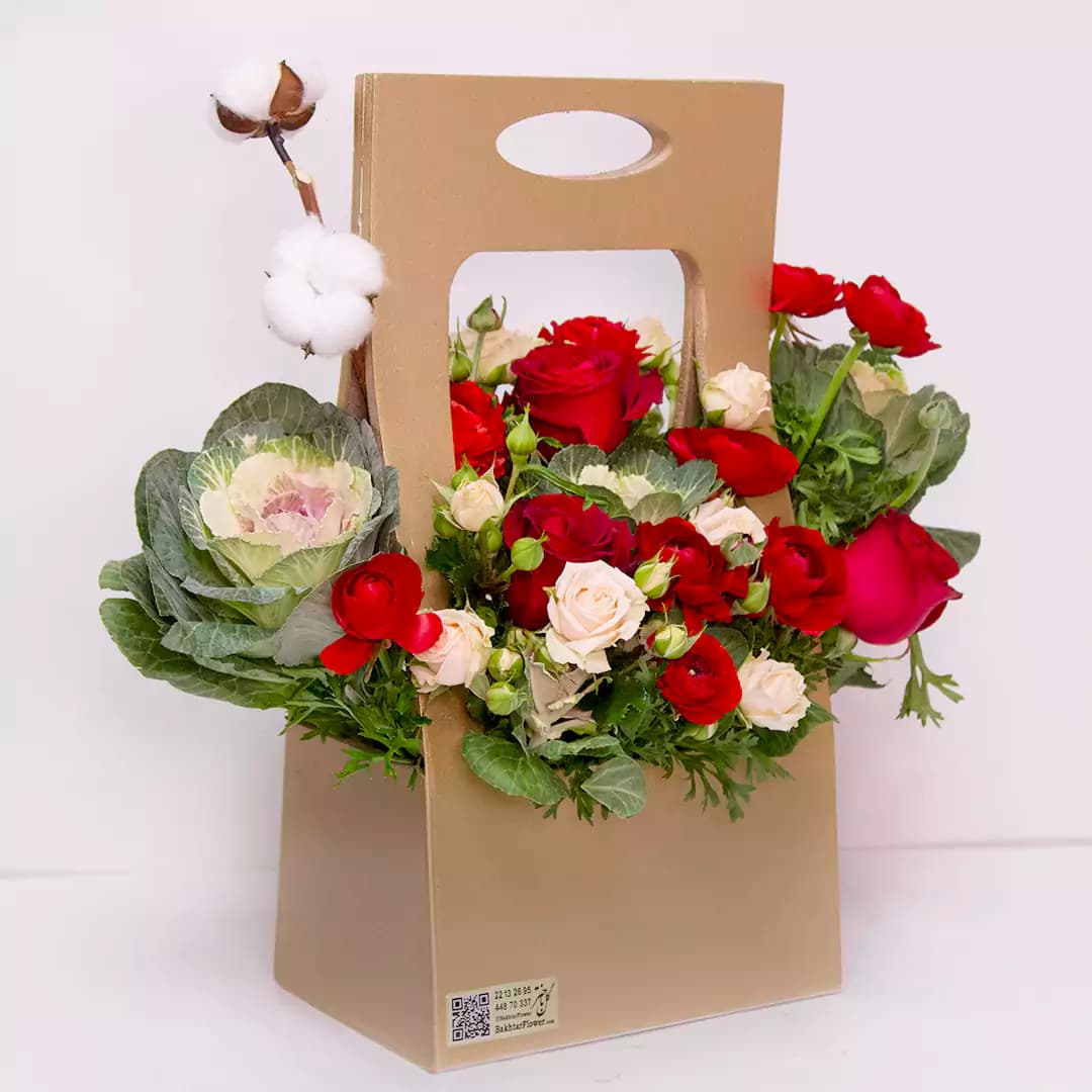 باکس چوبی گل رز کد 20429|باختر — تصویر ۲
