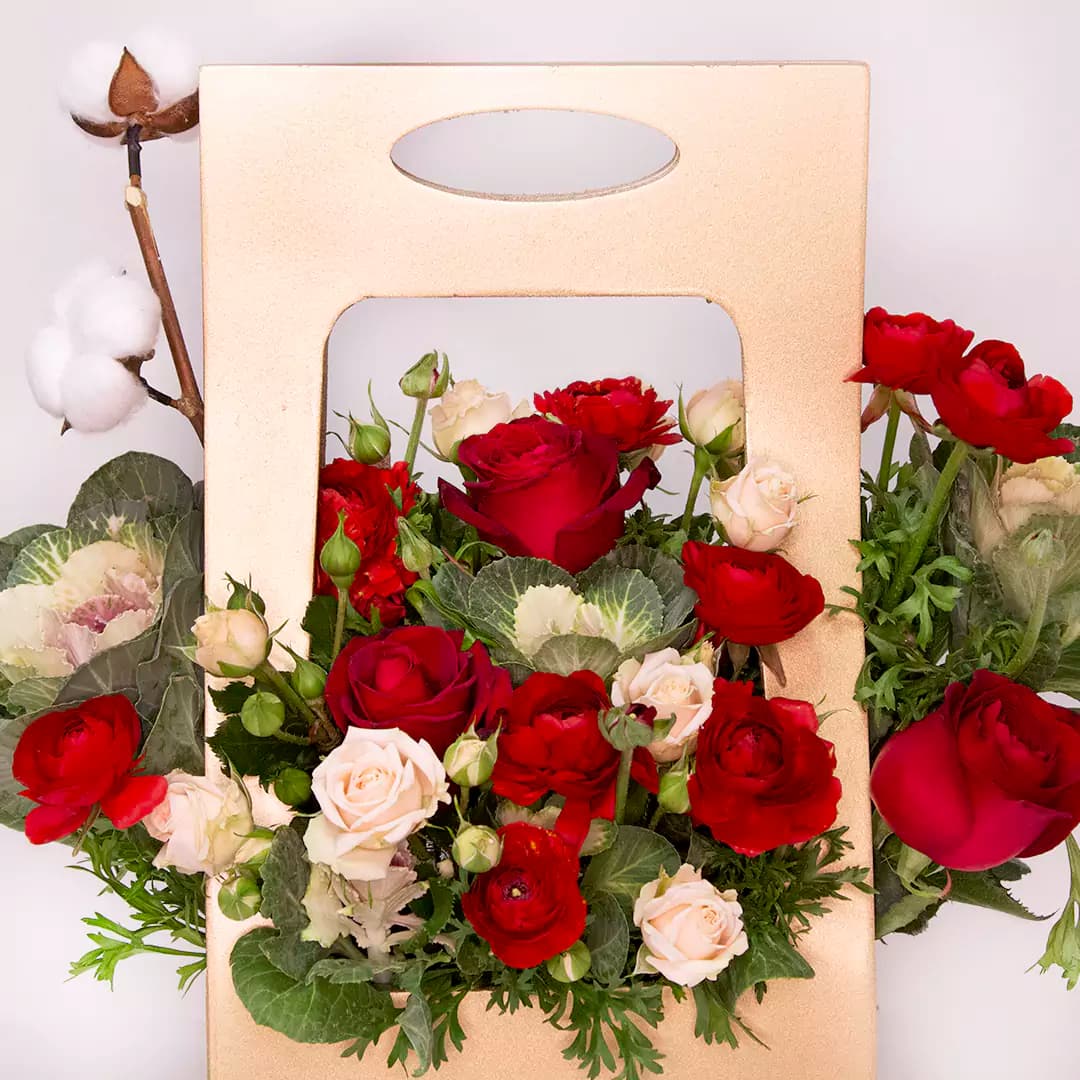 باکس چوبی گل رز کد 20429|باختر — تصویر ۵