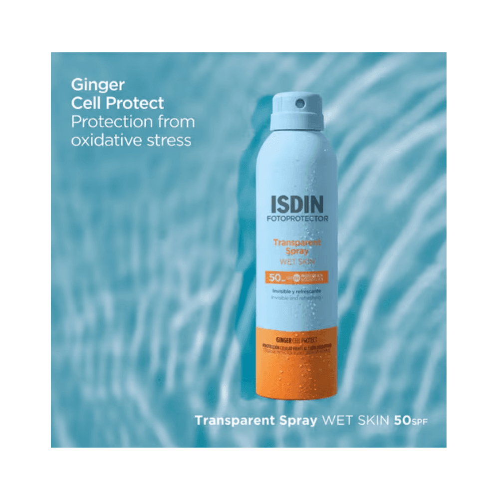 اسپری ضدآفتاب ایزدین ترنسپرنت اسپری وت اسکین SPF 50 — تصویر ۱۱