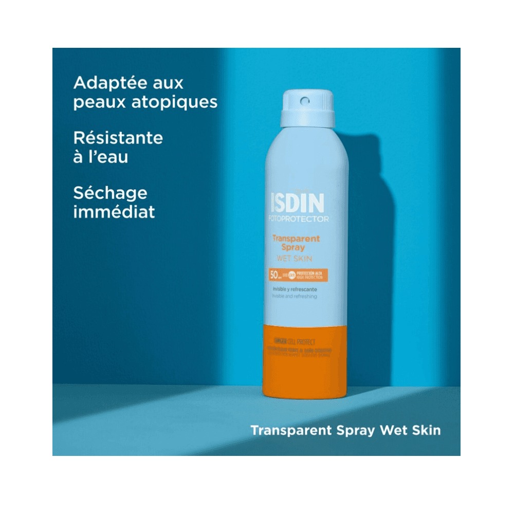 اسپری ضدآفتاب ایزدین ترنسپرنت اسپری وت اسکین SPF 50 — تصویر ۴