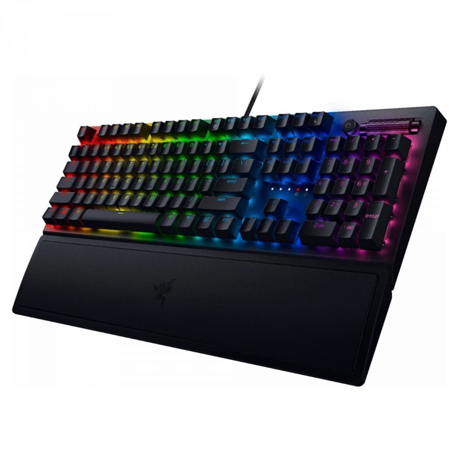 کیبورد گیمینگ ریزر مدل BlackWidow V3 Mechanical Green Switch