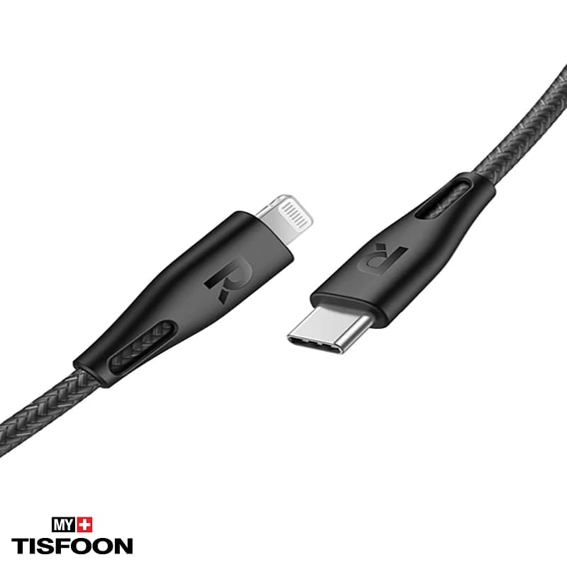 کابل تبدیل USB-C به لایتنینگ راوپاور مدل RP-CB1018 طول ۲ متر