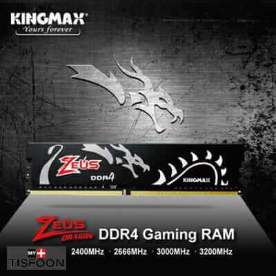رم کامپیوتر کینگ مکس DDR4 مدل Zeus Dragon 3200Mhz CL16 ظرفیت ۸ گیگابایت — تصویر ۳