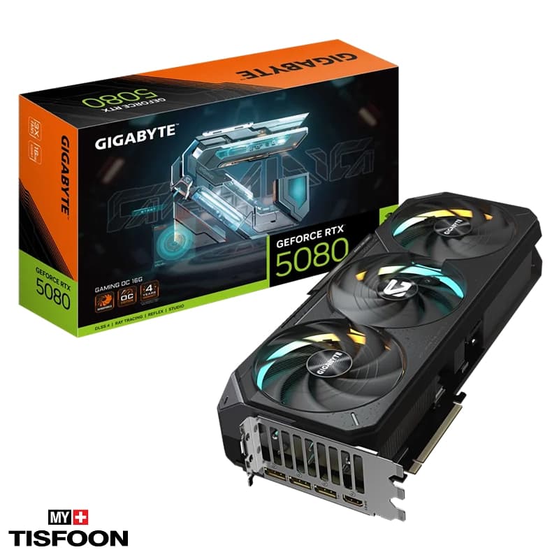 کارت گرافیک گیگابایت مدل GeForce RTX 5080 GAMING OC 16G