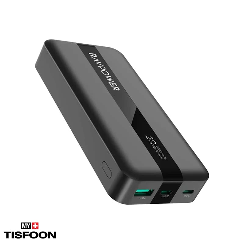 پاوربانک راو پاور مدل RP-PB1235 ظرفیت ۲۰۰۰۰ میلی آمپر ساعت — تصویر ۲