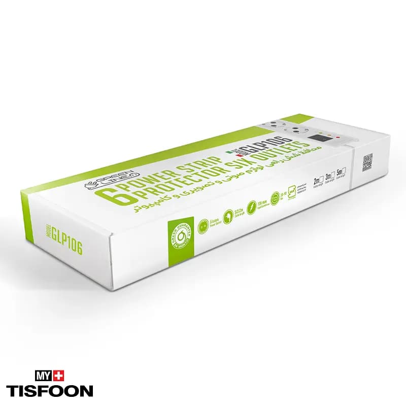 محافظ و چند راهی برق ۲ متری گرین لاین مدل GREEN Line GLP106 — تصویر ۴