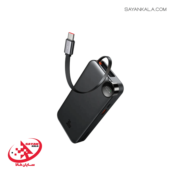 پاور بانک مک دودو مدل POWER BANK MCDODO MC 3870 PD/QC DIGITAL DISPLY RETRACTABLE TYPE C CABLE 10000mAH 30W BLACK — تصویر ۶