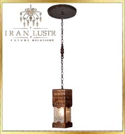 لوستر آویز چوبی میلان