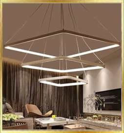 لوستر آویز نواری مربع 70*50*30