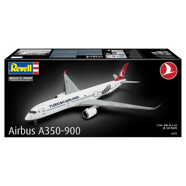 ماکت هواپیما ریول مدل Airbus A350-900 مقیاس ۱:۱۴۴ کد 05625 — تصویر ۳
