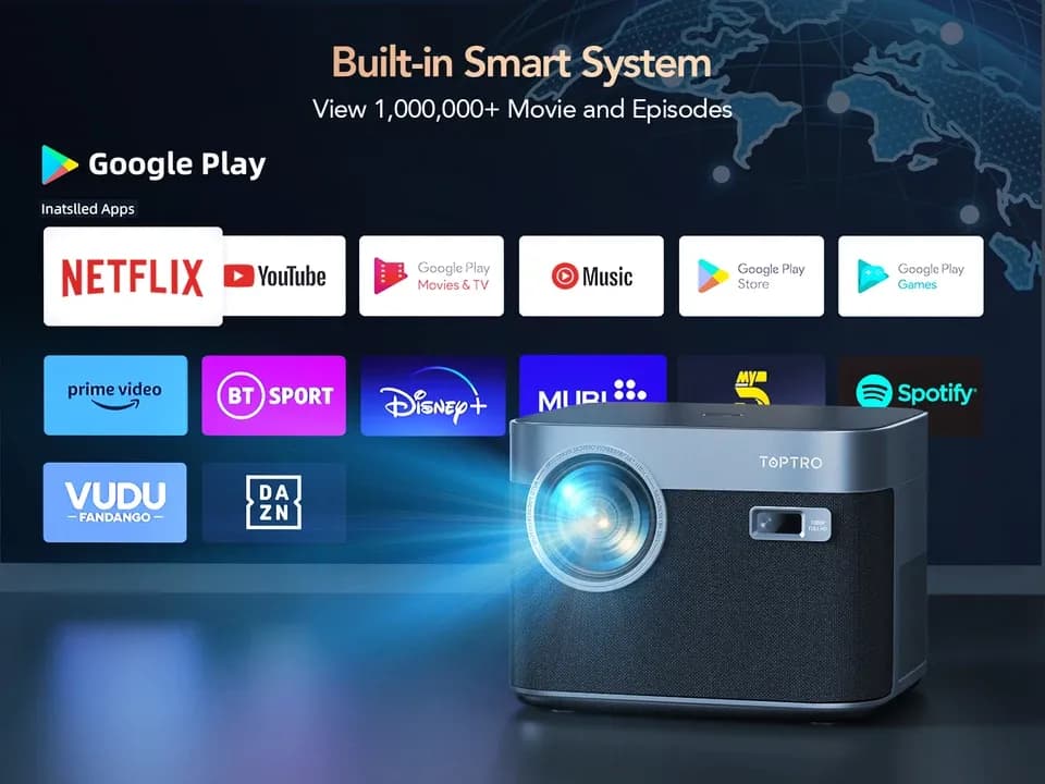 پروژکتور 4K اندرویدی TOPTRO X7 — تصویر ۵