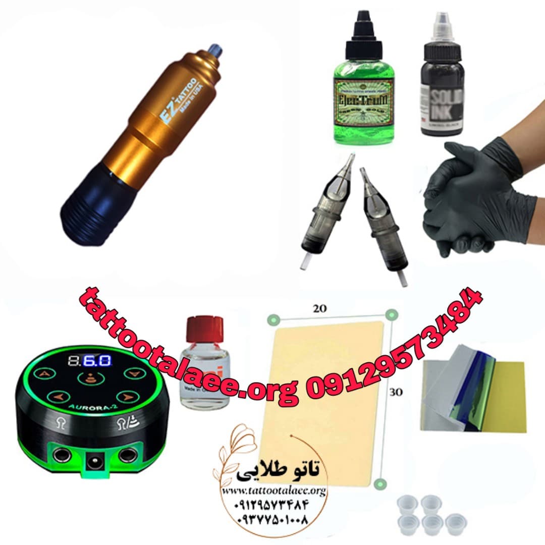 پک کامل دستگاه تاتو بدن پن ez مدل v2 و v3 تخفیفی با ویدئو و کارت گارانتی