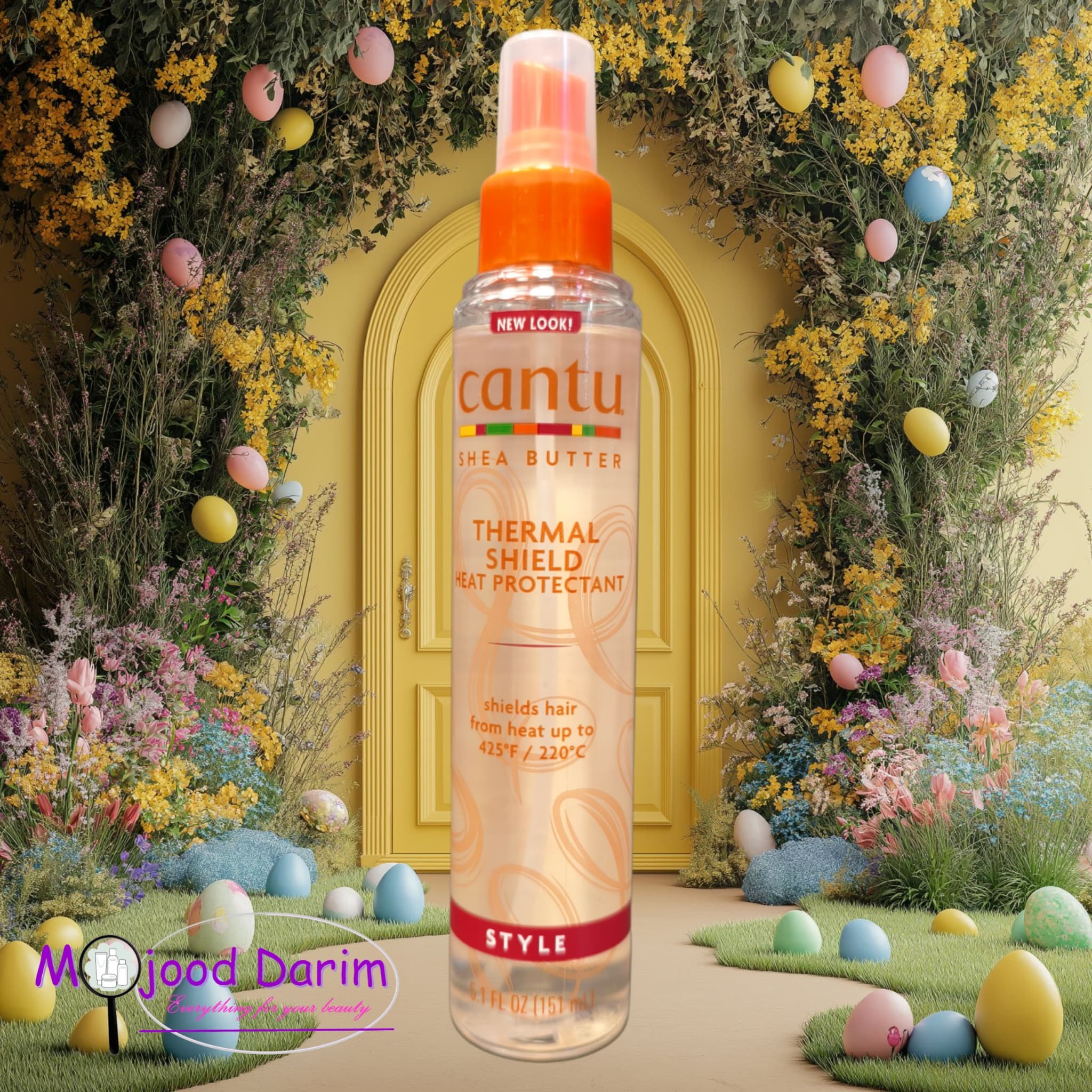اسپری مو ترمال شیلد محافظ در برابر حرارت کنتو Cantu Thermal Shield Heat Protectant with Shea Butter — تصویر ۲