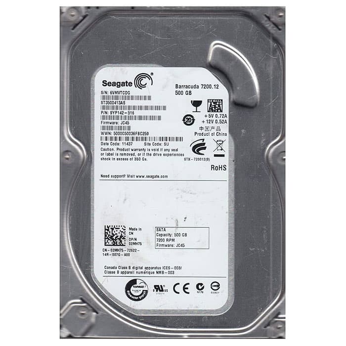 هارد استوک اینترنال دسکتاپ ۵۰۰ گیگ سیگیت مدل Seagate Barracuda 7200. 12 500GB ST3500413AS