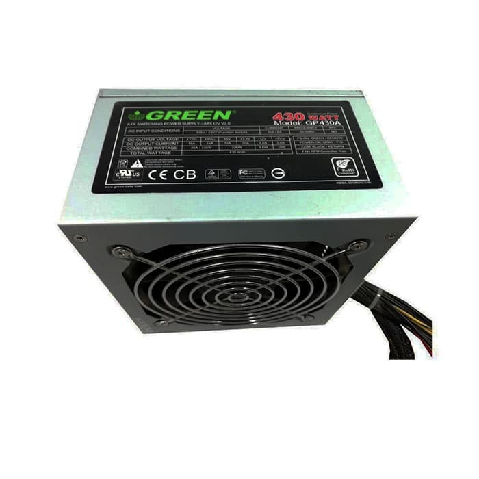 پاور استوک ۴۳۰ وات گرین فن بزرگ مدل GREEN GP430A Power Supply