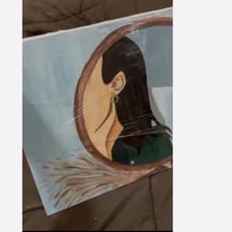 تابلو نقاشی پینترسیییی طرح خانم در اینه — تصویر ۳