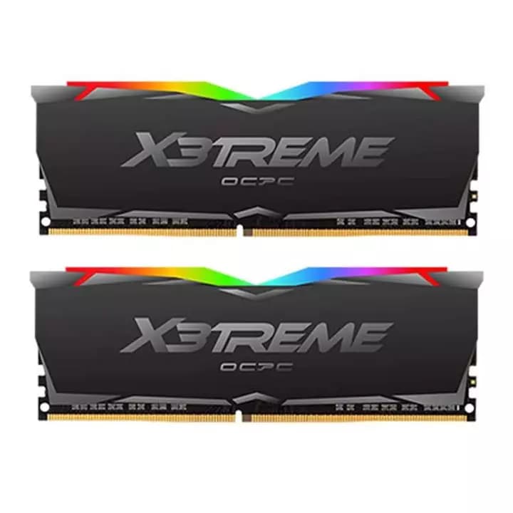 رم دسکتاپ او سی پی سی RAM OCPC CL16 DDR4 32GB(2x16GB) 3200MHz X3 RGB Black — تصویر ۳