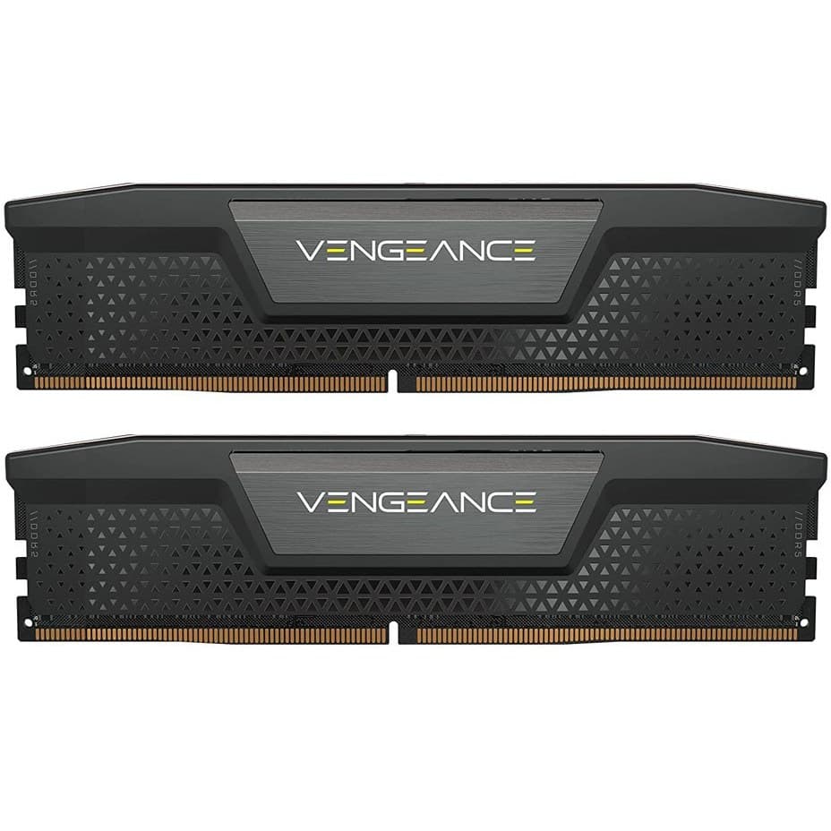 رم کامپیوتر کورسیر 64 گیگ ddr5 دو چنل با فرکانس 5200 cl40 مدل vengence lpx درحدنو