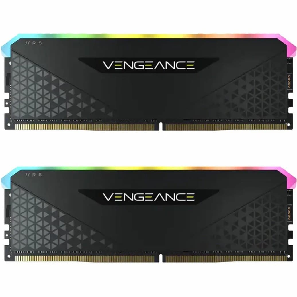 رم کامپیوتر کورسیر 32 گیگ ddr4 دو چنل با فرکانس 3200 cl18 مدل vengence lpx درحدنو