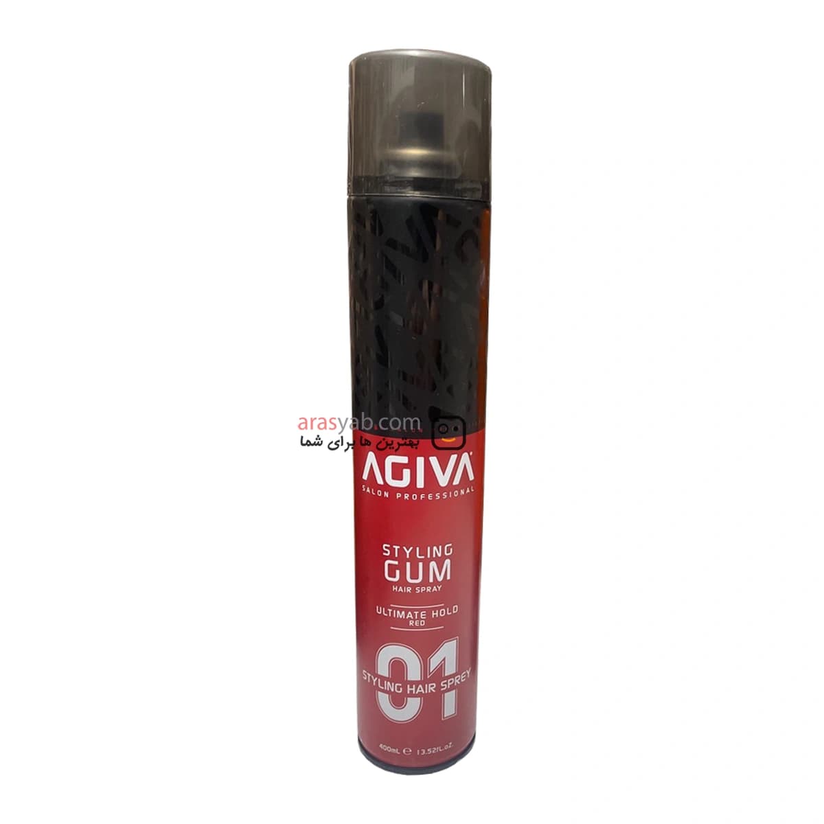 اسپری حالت دهنده قرمز 01 آگیوا Styling gum مدل ultimate hold red حجم 400 میل