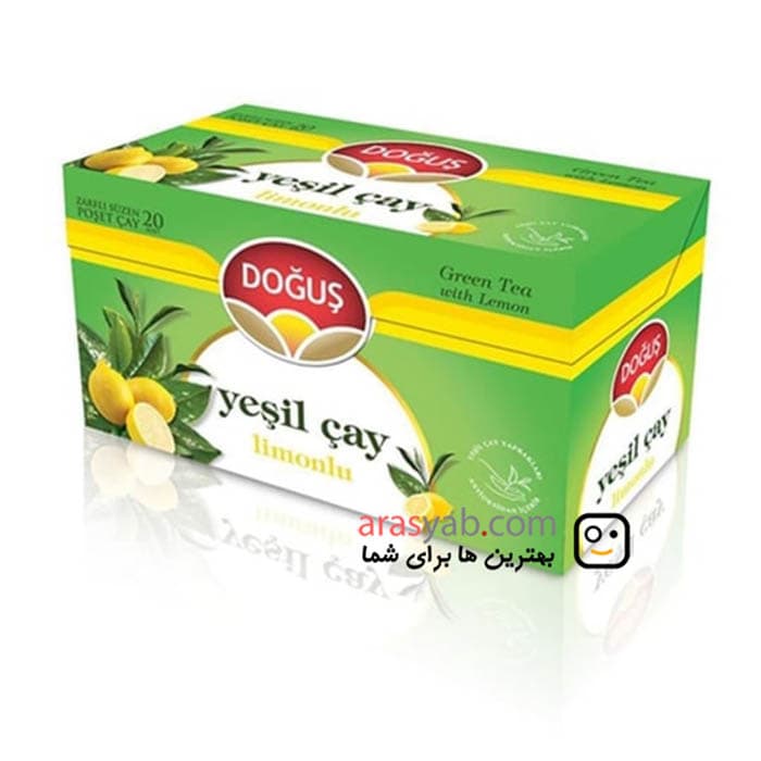 چای سبز لیمویی دوغوش dogus رژیمی بسته 20 عددی — تصویر ۳