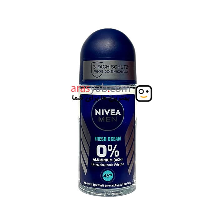 رول مردانه نیوا nivea مدل fresh ocean محافظ 48 ساعته حجم 50 میل