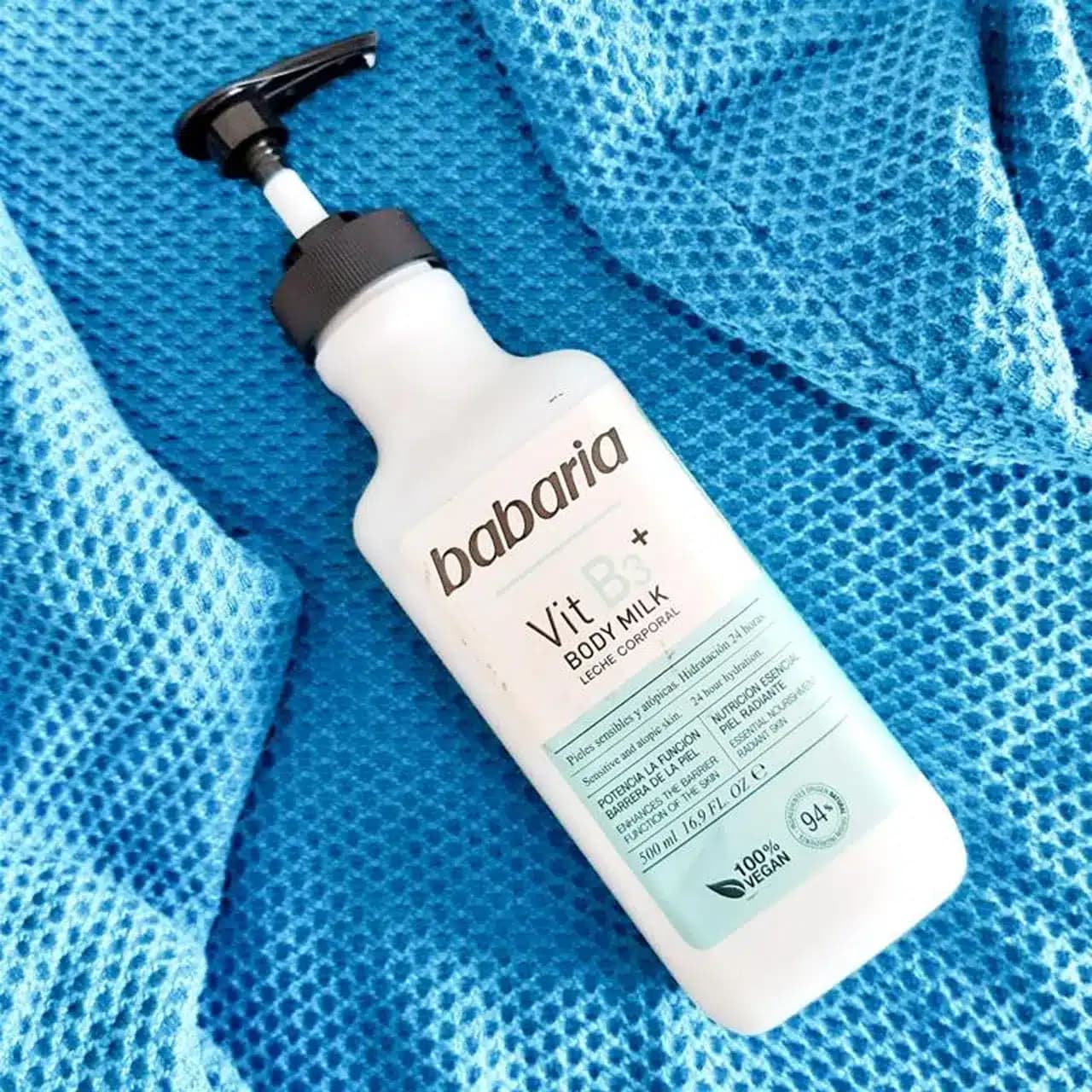 لوسیون بدن ویتامین B3 باباریا مدل body milk برای پوست حساس حجم 500 میل — تصویر ۱۱