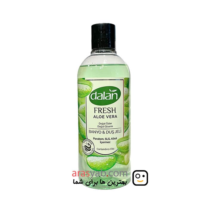 شامپو بدن آلوئه ورا دالان dalan سری fresh حاوی گلیسیرین طبیعی حجم 500 میل