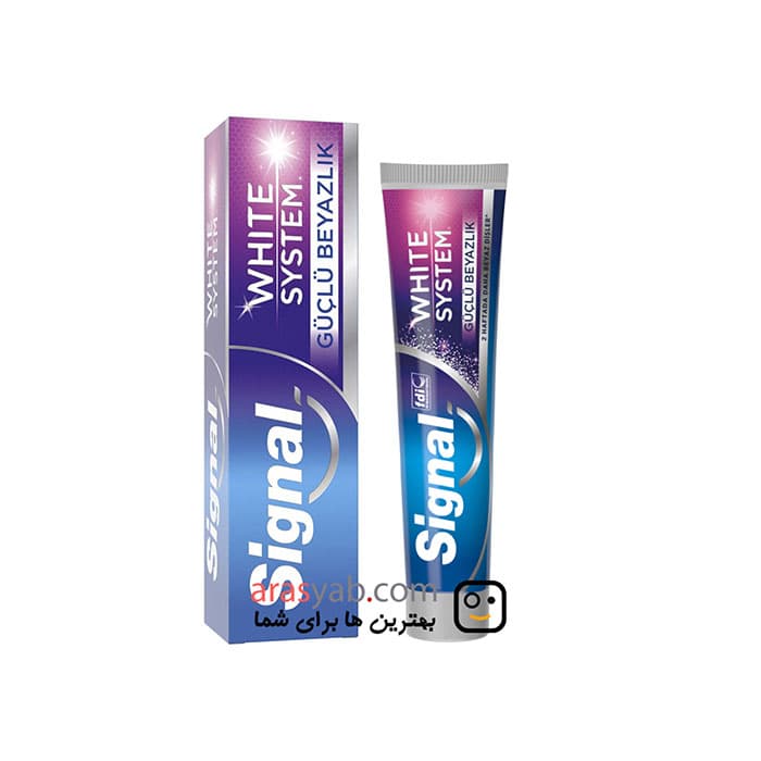 خمیردندان سفید کننده سیگنال مدل white system حجم 75 میل — تصویر ۲
