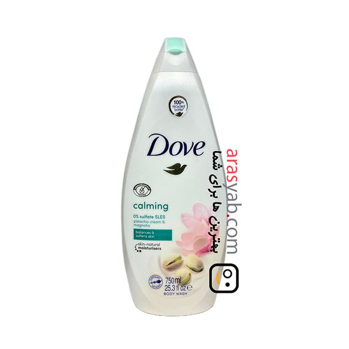 شامپو بدن گل مگنولیا و پسته داو Dove با خاصیت آرامبخشی حجم 750 گرم