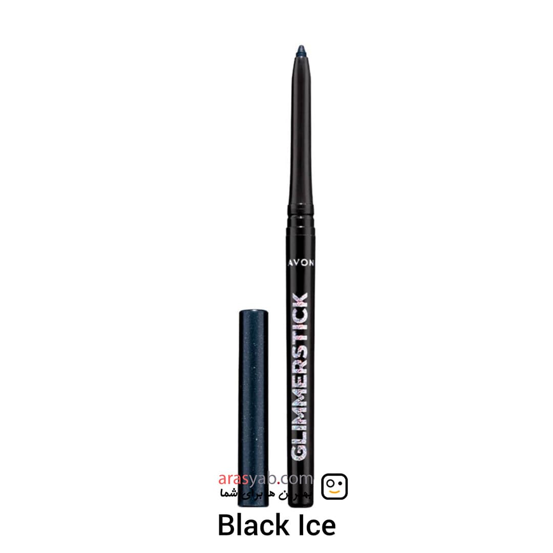 مداد چشم مشکی آون AVON مدل BLACK ICE شاین دار وزن 0/28 گرم