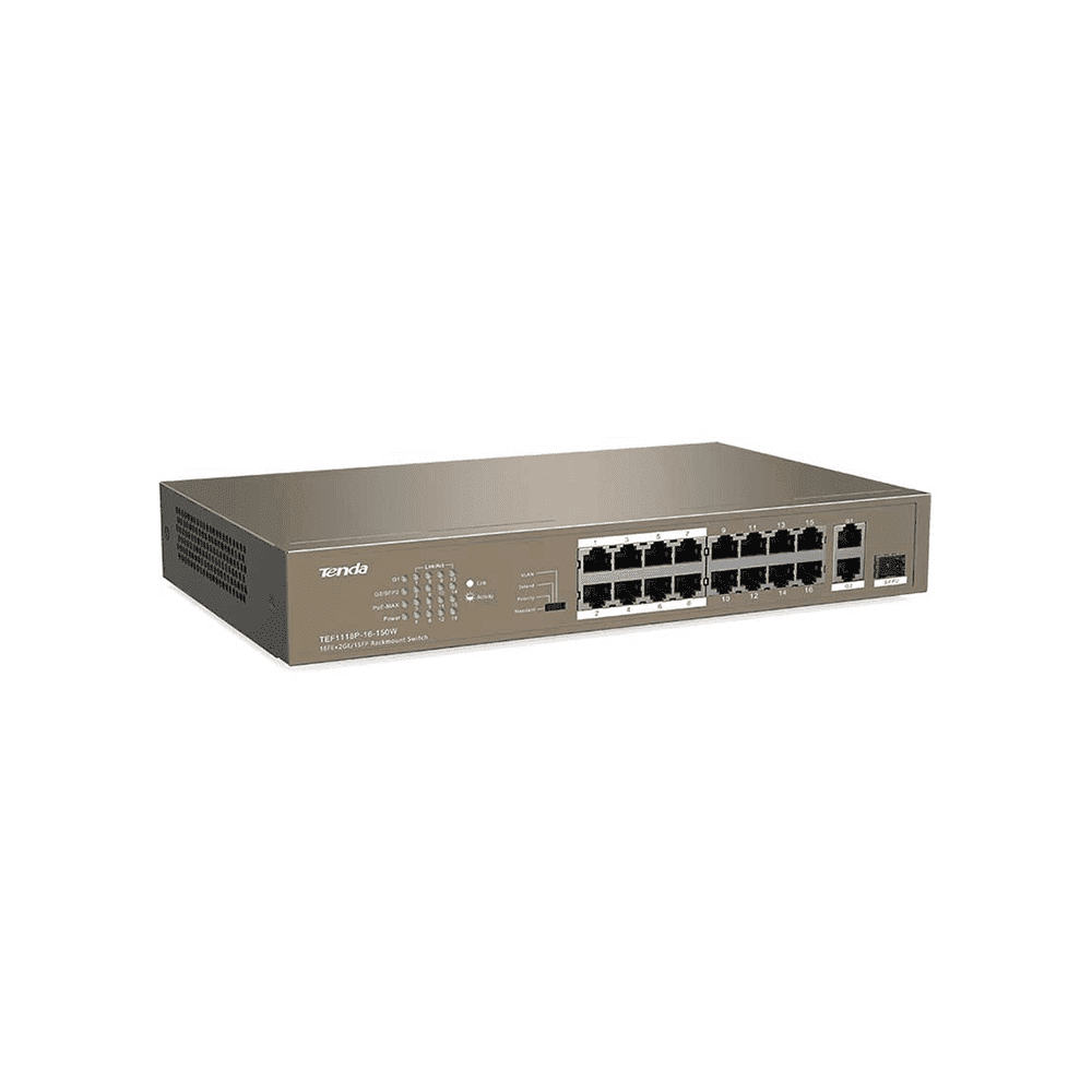 سوئیچ 16 پورت POE تندا مدل TEF1118P-16-150W — تصویر ۹