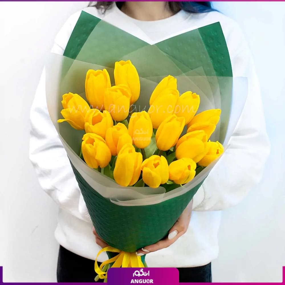دسته گل لاله زرد — تصویر ۲