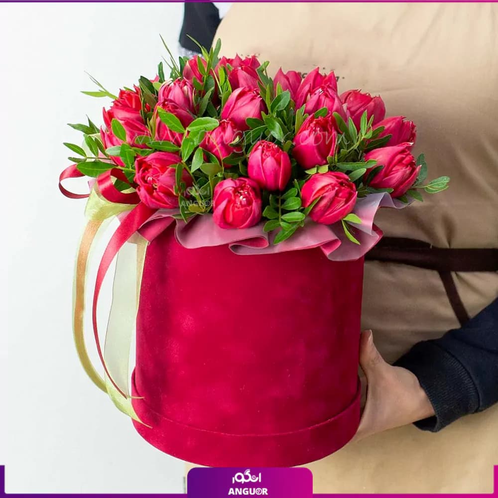 باکس گل لاله قرمز