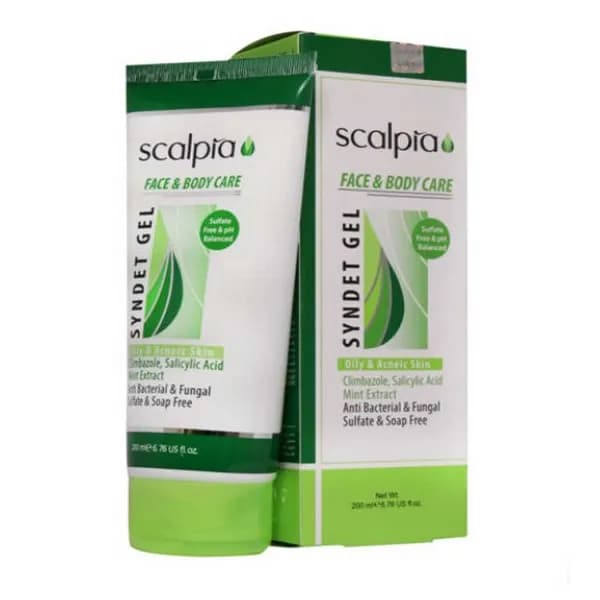 ژل شوینده غیر صابونی پوست چرب سیندت ژل اسکاپیا 200 میلی لیتر Scalpia